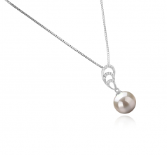 10-11mm di Perle Acqua Dolce Pendente en Camille Bianco