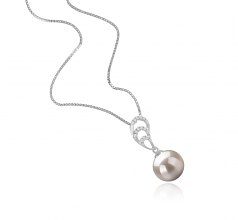 10-11mm di Perle Acqua Dolce Pendente en Camille Bianco