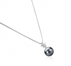 9-10mm Di Tahiti Pendente en Star Nero