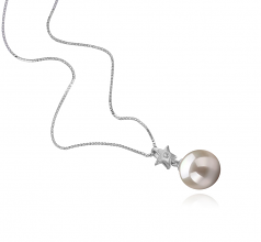 9-10mm di Perle Acqua Dolce Pendente en Star Bianco
