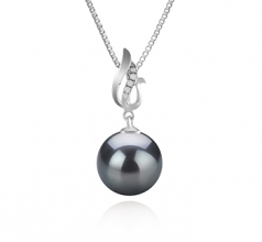 9-10mm Di Tahiti Pendente en Edna Nero