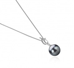 9-10mm Di Tahiti Pendente en Edna Nero