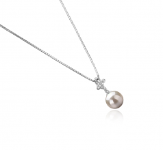 7-8mm Akoya Giapponese Pendente en Coralie Bianco