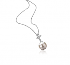 7-8mm Akoya Giapponese Pendente en Coralie Bianco