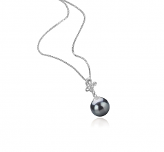 7-8mm Akoya Giapponese Pendente en Coralie Nero