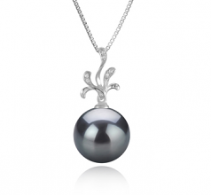 12-13mm Di Tahiti Pendente en Ebano Nero