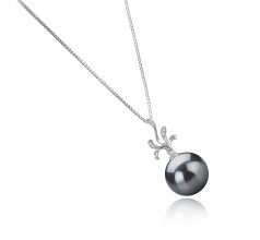 12-13mm Di Tahiti Pendente en Ebano Nero