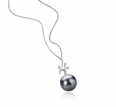 12-13mm Di Tahiti Pendente en Ebano Nero