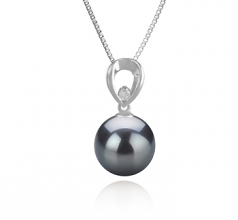 10-11mm Di Tahiti Pendente en Emilia Nero