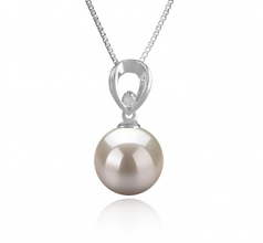 10-11mm di Perle Acqua Dolce Pendente en Emilia Bianco