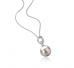 10-11mm di Perle Acqua Dolce Pendente en Emilia Bianco