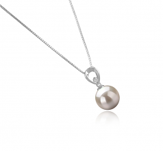 10-11mm di Perle Acqua Dolce Pendente en Emilia Bianco