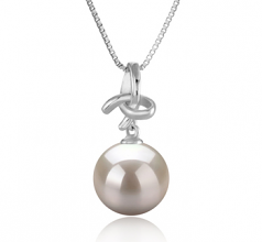 10-11mm di Perle Acqua Dolce Pendente en Maude Bianco