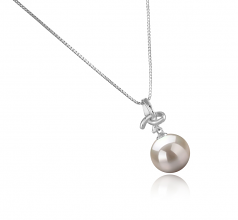 10-11mm di Perle Acqua Dolce Pendente en Maude Bianco