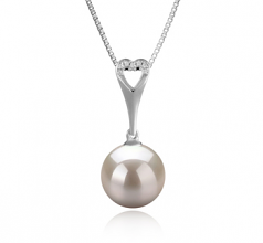 10-11mm di Perle Acqua Dolce Pendente en Coniglietto Bianco