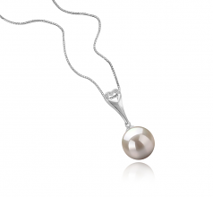 10-11mm di Perle Acqua Dolce Pendente en Coniglietto Bianco