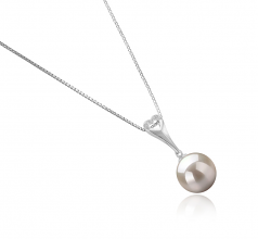 10-11mm di Perle Acqua Dolce Pendente en Coniglietto Bianco
