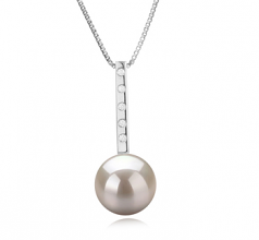 10-11mm di Perle Acqua Dolce Pendente en Vanna Bianco
