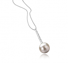 10-11mm di Perle Acqua Dolce Pendente en Vanna Bianco