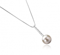 10-11mm di Perle Acqua Dolce Pendente en Vanna Bianco