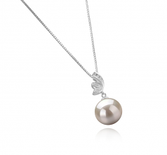 10-11mm di Perle Acqua Dolce Pendente en Justine Bianco