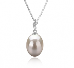 9-10mm di Perle Acqua Dolce Pendente en Lindsay Bianco