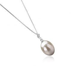 9-10mm di Perle Acqua Dolce Pendente en Lindsay Bianco