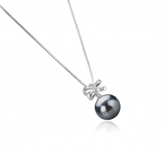 10-11mm Di Tahiti Pendente en Marte Nero