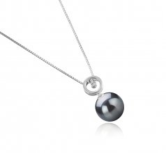 11-12mm Di Tahiti Pendente en Aurora Nero