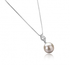 10-11mm di Perle Acqua Dolce Pendente en Frida Bianco
