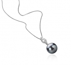 11-12mm Di Tahiti Pendente en Frida Nero