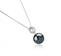 11-12mm Di Tahiti Pendente en Trish Nero