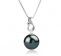 11-12mm Di Tahiti Pendente en Elin Nero