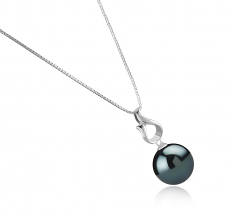 11-12mm Di Tahiti Pendente en Elin Nero
