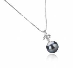 10-11mm Di Tahiti Pendente en Maude Nero