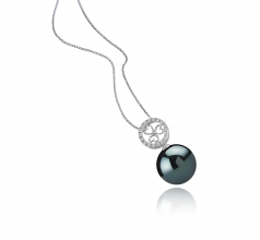 12-13mm Di Tahiti Pendente en Klara Nero