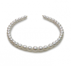 8.3-14mm Dei Mari del Sud Collana en 18 pollici Bianco