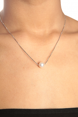 10.5-11mm di Perle Acqua Dolce Pendente en Bianco