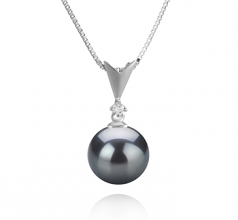 9-10mm Di Tahiti Pendente en Ailani Nero