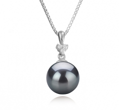 8-9mm Akoya Giapponese Pendente en Ellice Nero