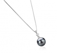 8-9mm Akoya Giapponese Pendente en Ellice Nero
