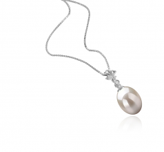 9-10mm di Perle Acqua Dolce Pendente en Alaska Bianco