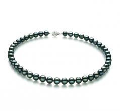 8-8.5mm Akoya Giapponese Collana en Nero