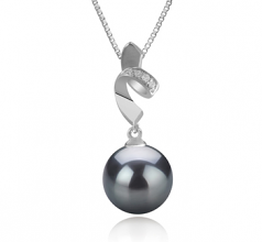 9-10mm Di Tahiti Pendente en Winola Nero