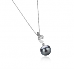9-10mm Di Tahiti Pendente en Winola Nero