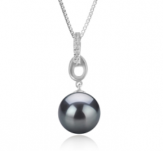 9-10mm Di Tahiti Pendente en Sierra Nero
