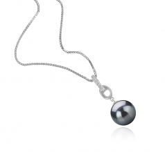 9-10mm Di Tahiti Pendente en Sierra Nero