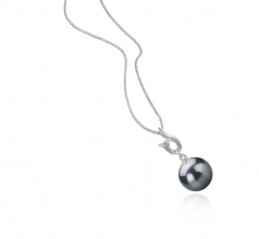 9-10mm Di Tahiti Pendente en Samantha Nero