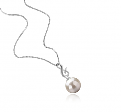 9-10mm di Perle Acqua Dolce Pendente en Valena Bianco