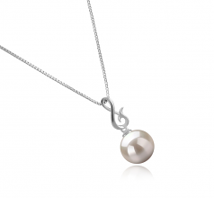 9-10mm di Perle Acqua Dolce Pendente en Valena Bianco